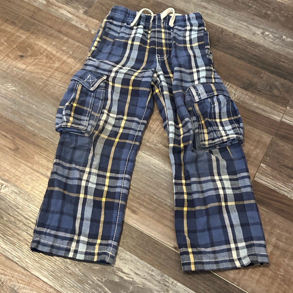 CHRISTMAS SALE $19until Dec25 Mini Boden plaid cargo pants tartan boys 7 Year